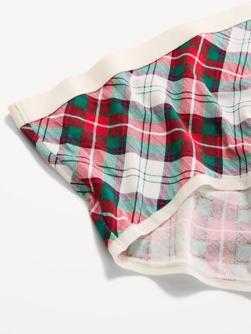 Old Navy High-Waisted Everyday Brief Cotton Underwear - White Tartan in Kuwait