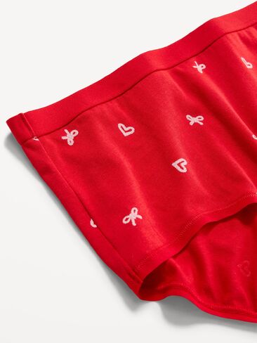 Old Navy High-Waisted Everyday Brief Cotton Underwear - Red Candy Cane Heart in Kuwait