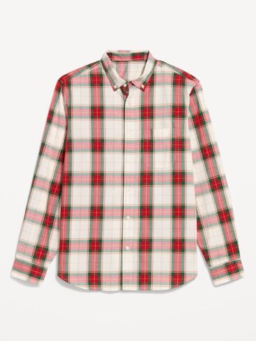 Old Navy Classic Fit Everyday Plaid Poplin Shirt - Sea Salt in Kuwait