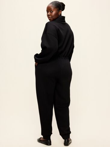 Old Navy Bounce Fleece Long-Sleeve Jumpsuit - Black Jack in Kuwait