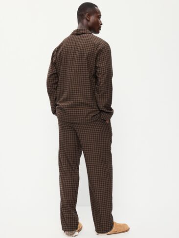 Old Navy Flannel Pajama Set for Men - Gray Tweed in Kuwait