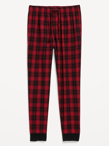 Old Navy Flannel Pajama Joggers for Men - Red Buffalo Check in Kuwait