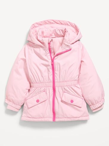 Old Navy Water-Resistant Snow Jacket for Toddler Girls - Blush On You in Kuwait