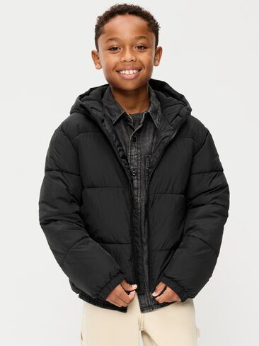 Old Navy Water-Resistant Puffer Jacket for Boys - Black Jack in Kuwait