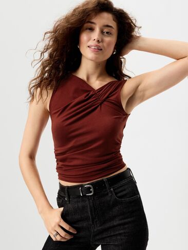 Old Navy Sleeveless Twist-Front Top - Emberglow in Kuwait