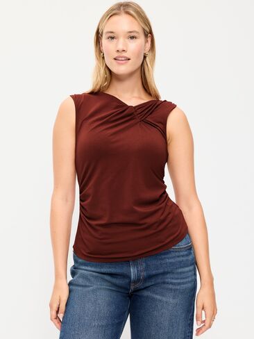 Old Navy Sleeveless Twist-Front Top - Emberglow in Kuwait