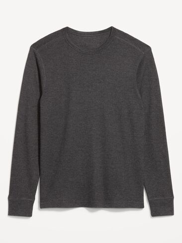 Old Navy Crew-Neck Waffle T-Shirt - Charcoal in Kuwait