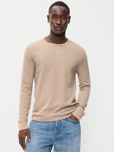Old Navy Crew-Neck Waffle T-Shirt - Chocolate Malted in Kuwait