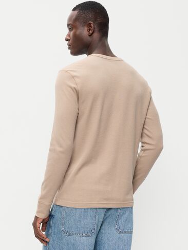 Old Navy Crew-Neck Waffle T-Shirt - Chocolate Malted in Kuwait