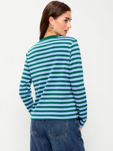 Old Navy Heavyweight Long-Sleeve T-Shirt - Blue Stripe in Kuwait