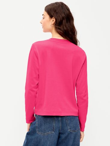 Old Navy Heavyweight Long-Sleeve Crew-Neck T-Shirt - For Our Fuchsia in Kuwait