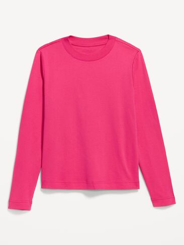 Old Navy Heavyweight Long-Sleeve Crew-Neck T-Shirt - For Our Fuchsia in Kuwait