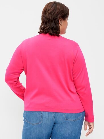 Old Navy Heavyweight Long-Sleeve Crew-Neck T-Shirt - For Our Fuchsia in Kuwait