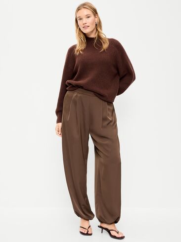 Old Navy Mid-Rise Satin Harem Pant - Earthen in Kuwait