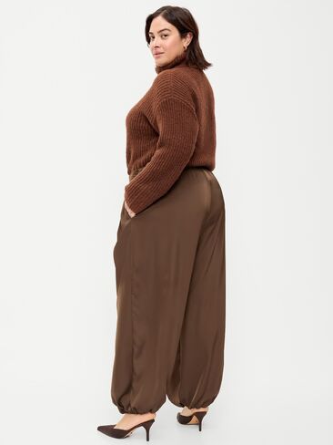Old Navy Mid-Rise Satin Harem Pant - Earthen in Kuwait