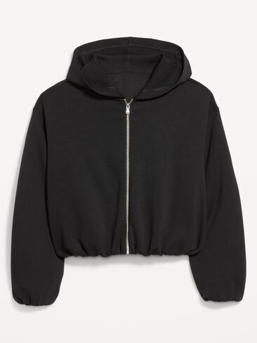 Old Navy Bounce Fleece Bubble-Hem Hoodie Sweatshirt - Black Jack in Kuwait