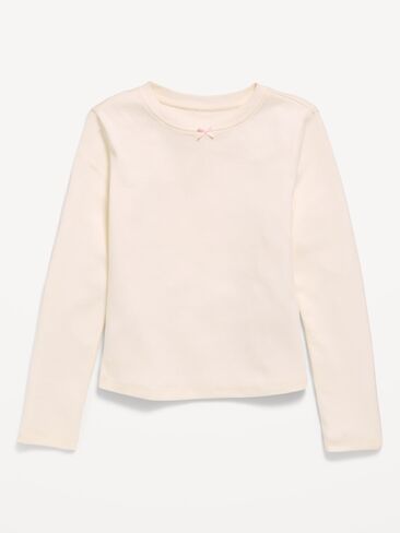 Old Navy Long-Sleeve T-Shirt for Girls - Sea Salt in Kuwait