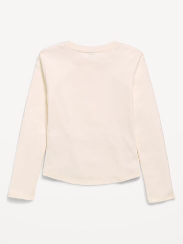 Old Navy Long-Sleeve T-Shirt for Girls - Sea Salt in Kuwait