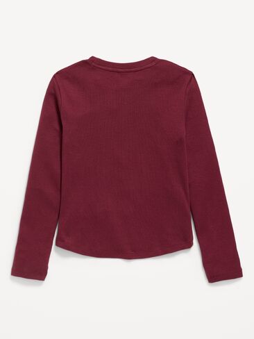 Old Navy Long-Sleeve T-Shirt for Girls - Red Lacquer in Kuwait