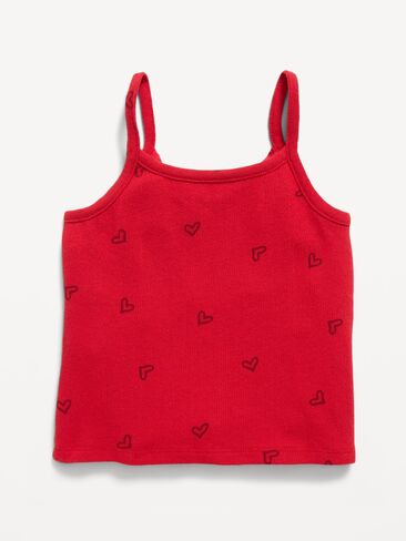 Old Navy Printed Fitted Cami for Girls - Red Hearts in Kuwait