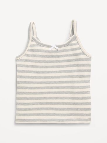 Old Navy Printed Fitted Cami for Girls - Gray Stripe in Kuwait
