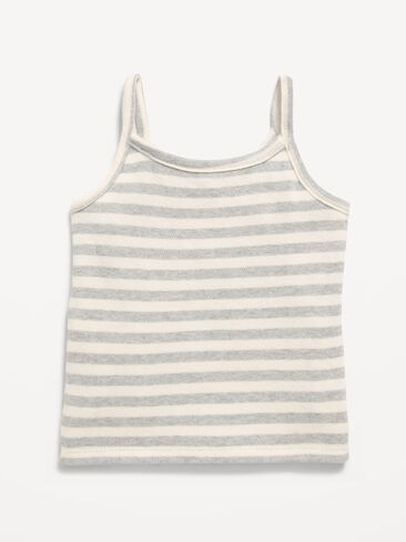 Old Navy Printed Fitted Cami for Girls - Gray Stripe in Kuwait