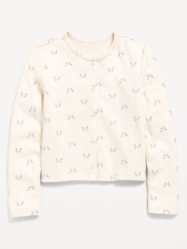 Old Navy Printed Cardigan Sweater for Girls - Bows in Kuwait