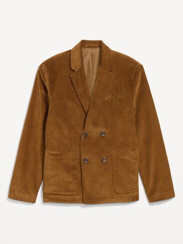 Old Navy Double-Breasted Corduroy Blazer - DOUBLE BREASTED BLAZER CORD:COFFEE GROUNDS in Kuwait