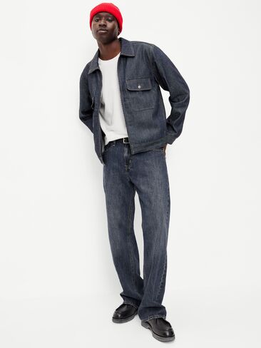 Old Navy Raw Denim Utility Jacket - Rinse in Kuwait