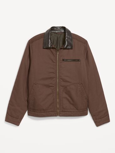 Old Navy Canvas Workwear Jacket - Stainless Steel in Kuwait