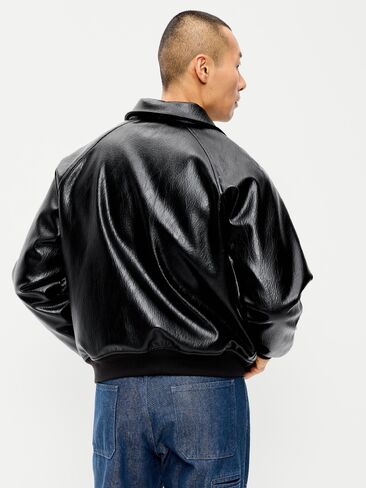 Old Navy Faux-Leather Jacket - Black Jack in Kuwait
