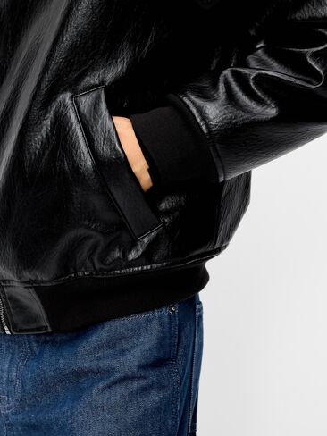 Old Navy Faux-Leather Jacket - Black Jack in Kuwait