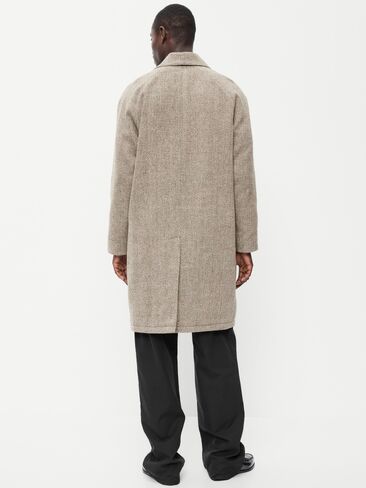 Old Navy Relaxed Long Topcoat - Gray Herringbone in Kuwait