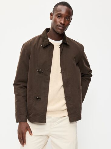 Old Navy Canvas Fireman Jacket - Surface Brown in Kuwait