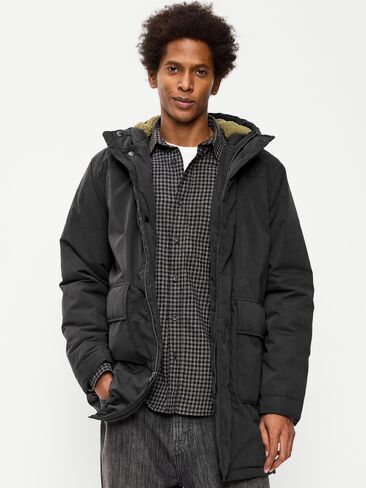 Old Navy Water-Resistant Hooded Utility Parka - Black Jack in Kuwait