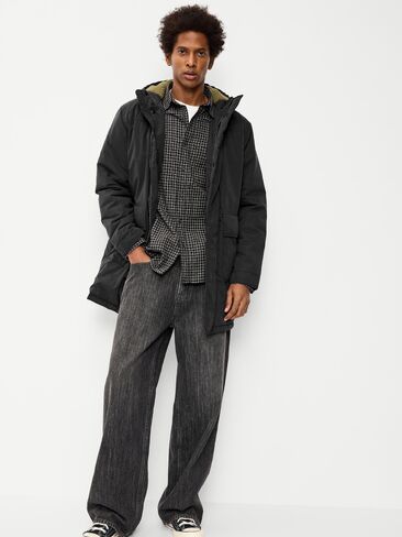 Old Navy Water-Resistant Hooded Utility Parka - Black Jack in Kuwait