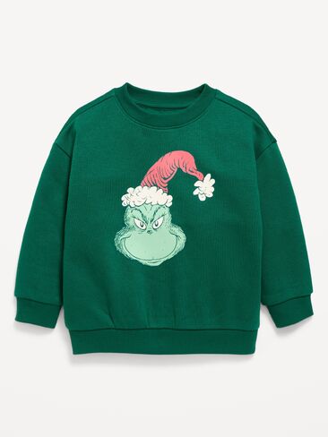 Old Navy Dr. Seuss™ Grinch Oversized Unisex Sweatshirt for Toddler - Victorian Jade in Kuwait