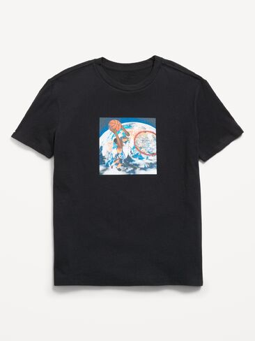 Old Navy Short-Sleeve Graphic T-Shirt for Boys - Black Jack in Kuwait