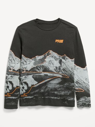 Old Navy Long-Sleeve Graphic T-Shirt for Boys - Panther in Kuwait