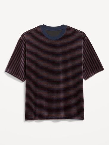 Old Navy Loose Crew-Neck Velour T-Shirt - In the Navy in Kuwait