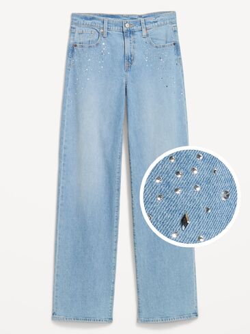 Old Navy Low-Rise Embellished Loose Jeans - Fancy in Kuwait