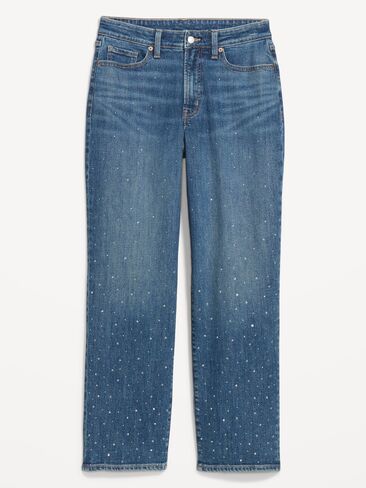 Old Navy Curvy High-Waisted OG Loose Embellished Jeans - Holly in Kuwait