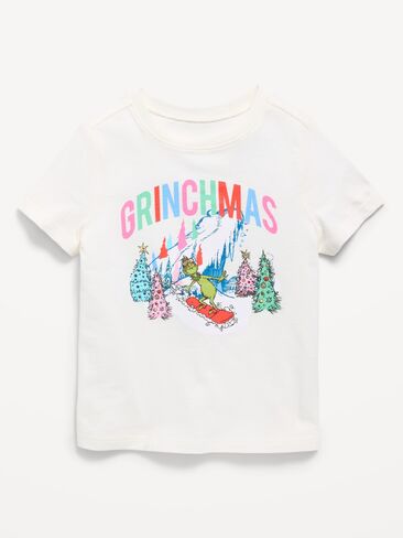 Old Navy Dr. Seuss™ Grinch Unisex Graphic T-Shirt for Toddler - Sea Salt in Kuwait