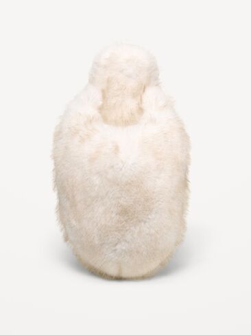 Old Navy Faux-Fur Slippers for Women - Creme in Kuwait