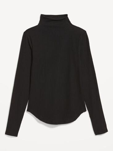 Old Navy CloudLite Long-Sleeve Ribbed Turtleneck T-Shirt - Black Jack in Kuwait