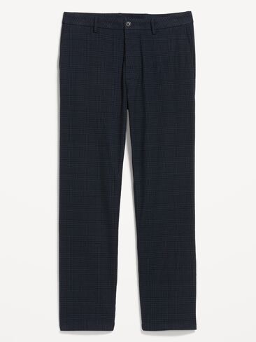 Old Navy 90s Straight-Fit Textured Twill Pants - Navy Plaid in Kuwait
