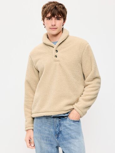 Old Navy Shawl-Collar Sherpa Pullover - A Stone's Throw in Kuwait