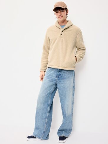 Old Navy Shawl-Collar Sherpa Pullover - A Stone's Throw in Kuwait