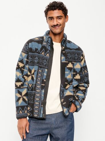 Old Navy Sherpa Full-Zip Jacket - Blue Buffalo in Kuwait