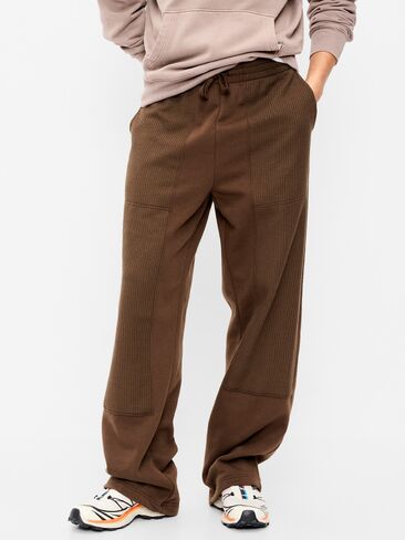 Old Navy Baggy Waffle-Knit Utility Sweatpants - Dark Walnut in Kuwait